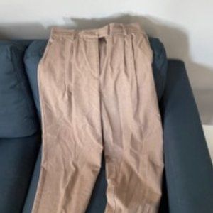 HM - cotton formal khaki trousers - beige